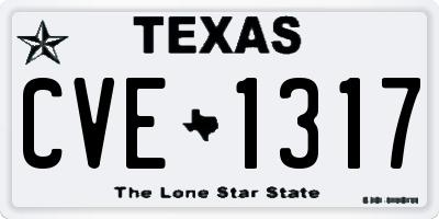 TX license plate CVE1317