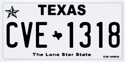 TX license plate CVE1318