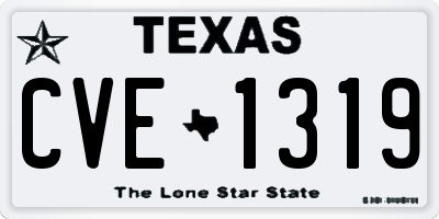 TX license plate CVE1319