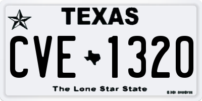 TX license plate CVE1320