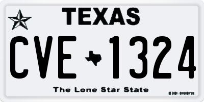 TX license plate CVE1324