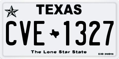 TX license plate CVE1327