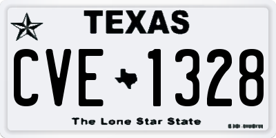 TX license plate CVE1328