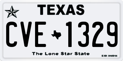 TX license plate CVE1329