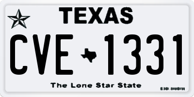 TX license plate CVE1331