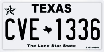 TX license plate CVE1336
