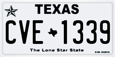 TX license plate CVE1339