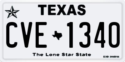 TX license plate CVE1340