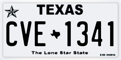 TX license plate CVE1341