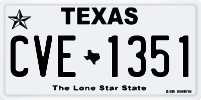 TX license plate CVE1351