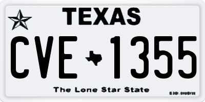 TX license plate CVE1355