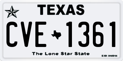 TX license plate CVE1361