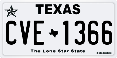 TX license plate CVE1366