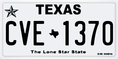 TX license plate CVE1370