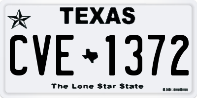 TX license plate CVE1372