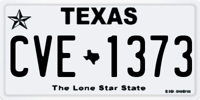 TX license plate CVE1373