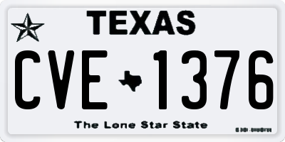 TX license plate CVE1376