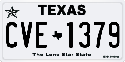 TX license plate CVE1379