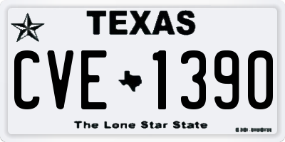 TX license plate CVE1390