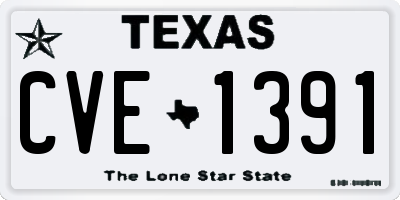 TX license plate CVE1391