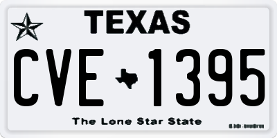 TX license plate CVE1395