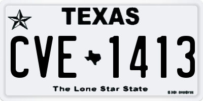 TX license plate CVE1413