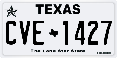 TX license plate CVE1427
