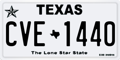 TX license plate CVE1440