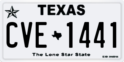 TX license plate CVE1441