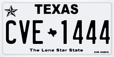 TX license plate CVE1444