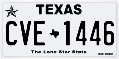 TX license plate CVE1446