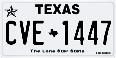 TX license plate CVE1447