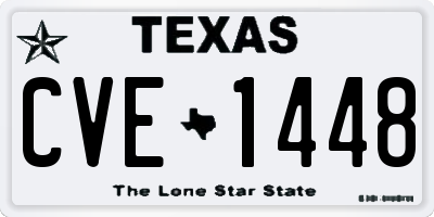 TX license plate CVE1448