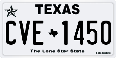 TX license plate CVE1450