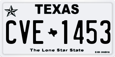 TX license plate CVE1453