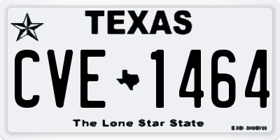 TX license plate CVE1464