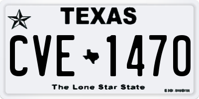 TX license plate CVE1470