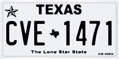 TX license plate CVE1471