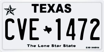 TX license plate CVE1472