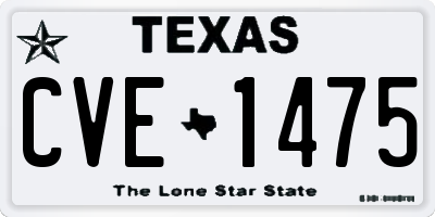 TX license plate CVE1475