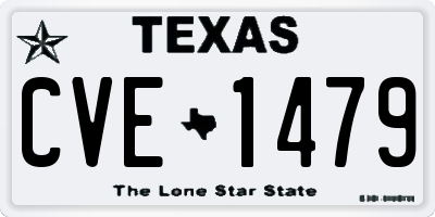TX license plate CVE1479