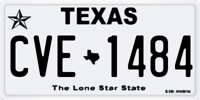 TX license plate CVE1484
