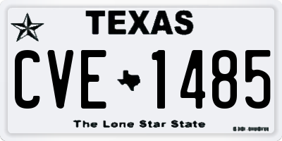TX license plate CVE1485