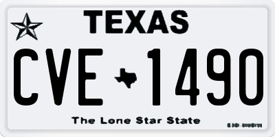 TX license plate CVE1490