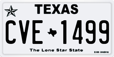 TX license plate CVE1499
