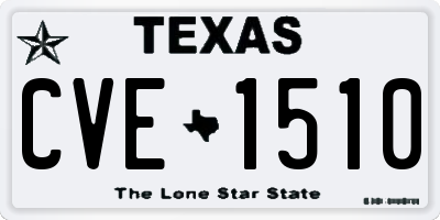 TX license plate CVE1510