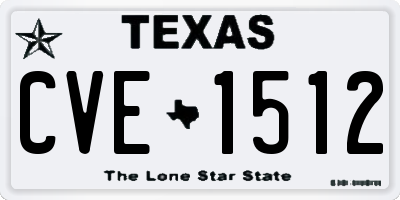 TX license plate CVE1512