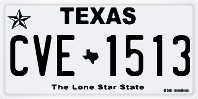 TX license plate CVE1513