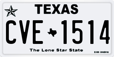 TX license plate CVE1514