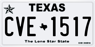 TX license plate CVE1517